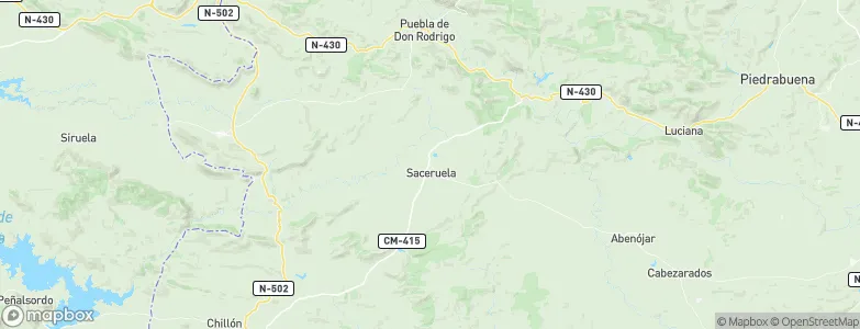 Saceruela, Spain Map