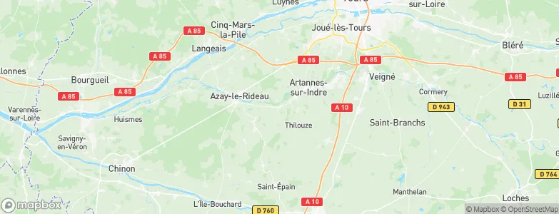 Saché, France Map