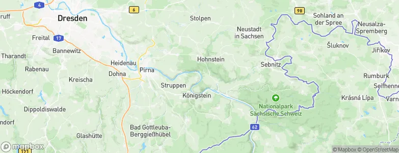 Sächsische Schweiz-Osterzgebirge, Germany Map