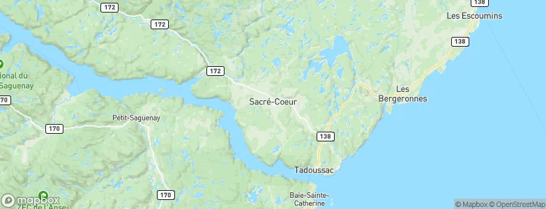 Sacré-Coeur, Canada Map