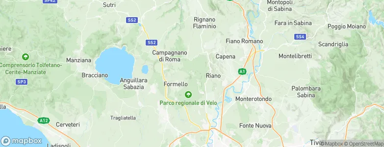Sacrofano, Italy Map
