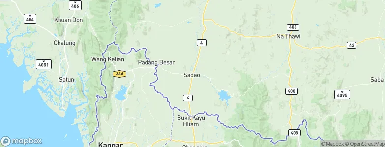 Sadao, Thailand Map