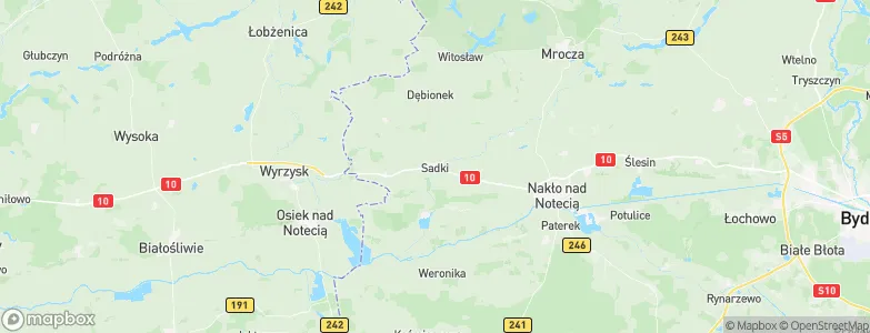 Sadki, Poland Map