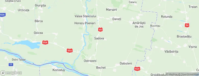 Sadova, Romania Map