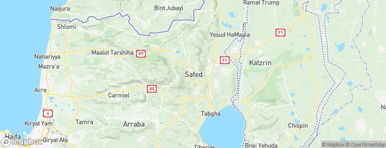 Safed, Israel Map
