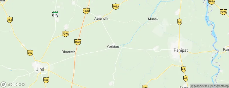 Safidon, India Map