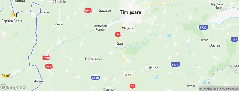 Şag, Romania Map