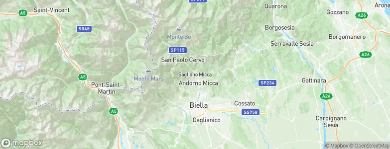 Sagliano Micca, Italy Map