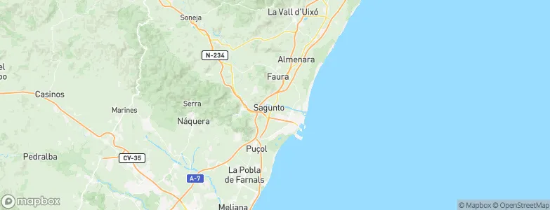 Sagunto, Spain Map