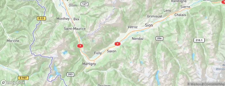Saillon, Switzerland Map