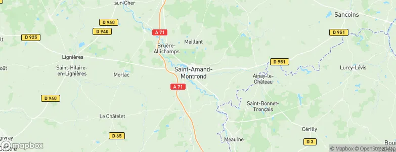 Saint-Amand-Montrond, France Map