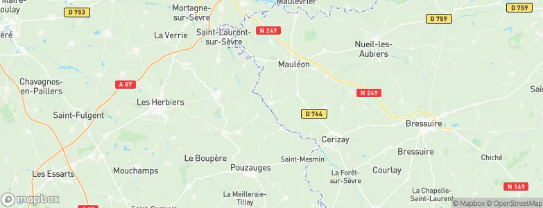 Saint-Amand-sur-Sèvre, France Map