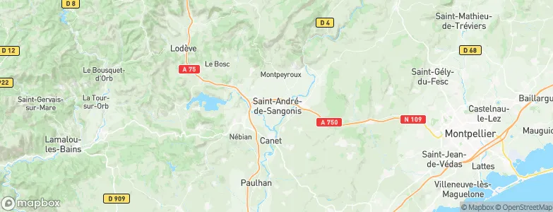 Saint-André-de-Sangonis, France Map