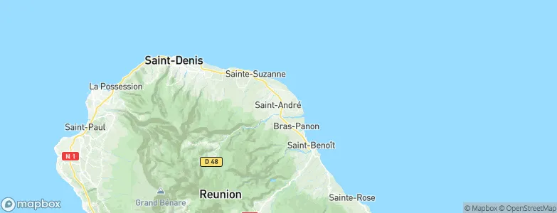 Saint-André, Réunion Map