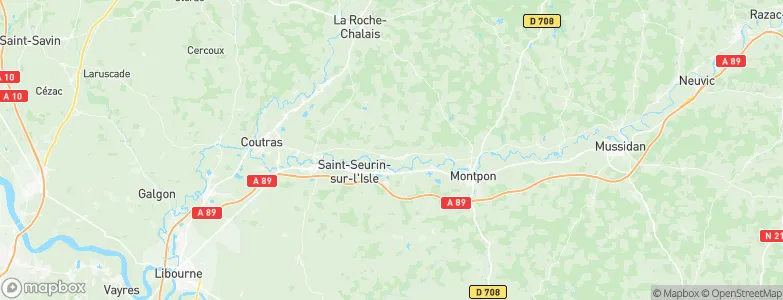 Saint-Antoine-sur-l'Isle, France Map
