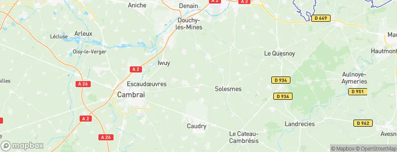 Saint-Aubert, France Map