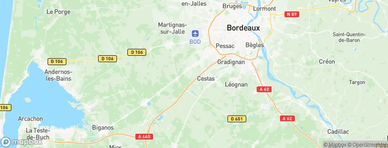 Saint-Aubin-de-Médoc, France Map