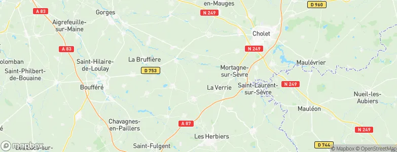 Saint-Aubin-des-Ormeaux, France Map