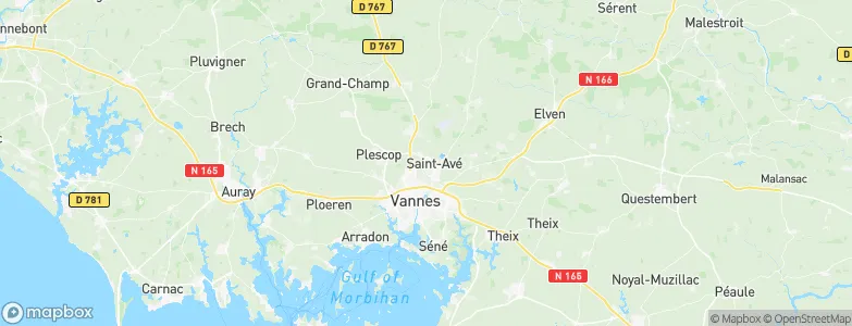 Saint-Avé, France Map