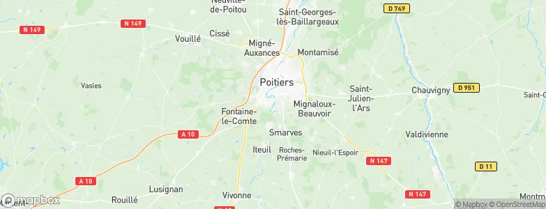 Saint-Benoît, France Map