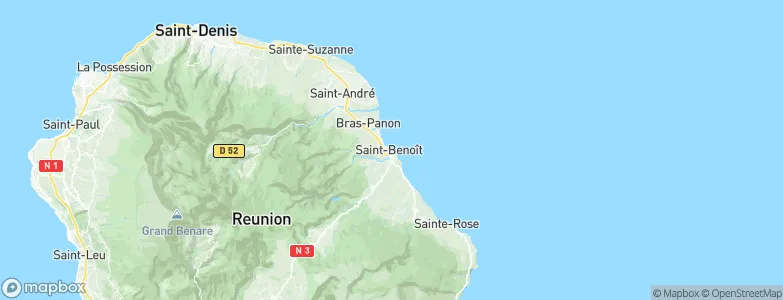 Saint-Benoît, Réunion Map