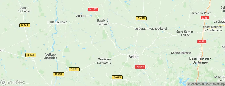 Saint-Bonnet-de-Bellac, France Map