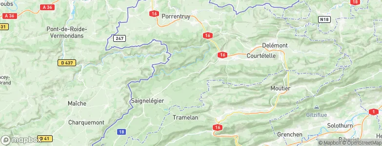 Saint-Brais, Switzerland Map