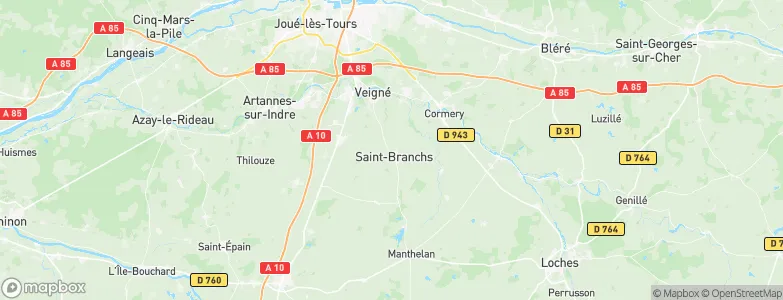 Saint-Branchs, France Map