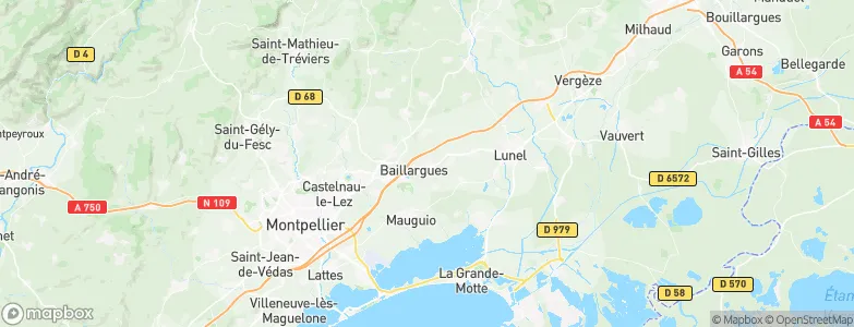 Saint-Brès, France Map