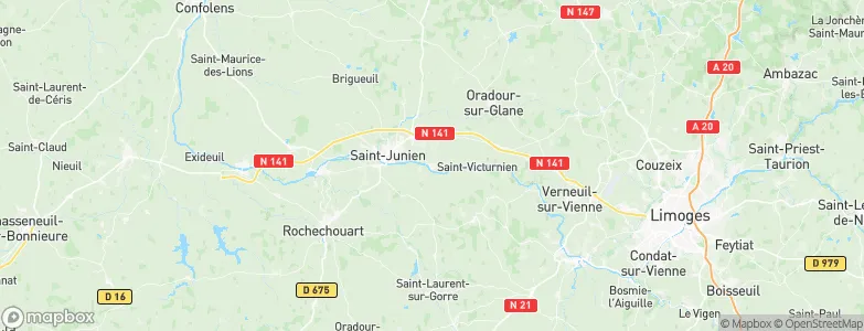 Saint-Brice-sur-Vienne, France Map