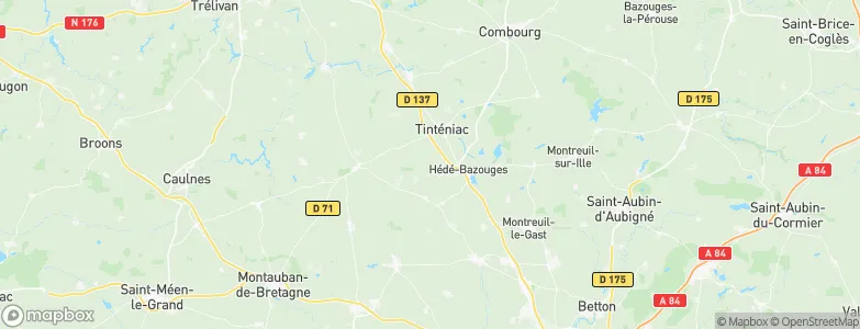 Saint-Brieuc-des-Iffs, France Map