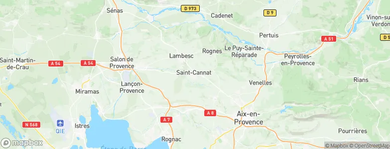 Saint-Cannat, France Map