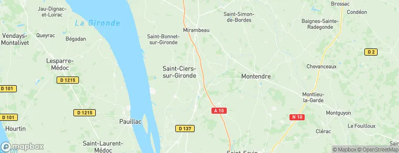 Saint-Caprais-de-Blaye, France Map