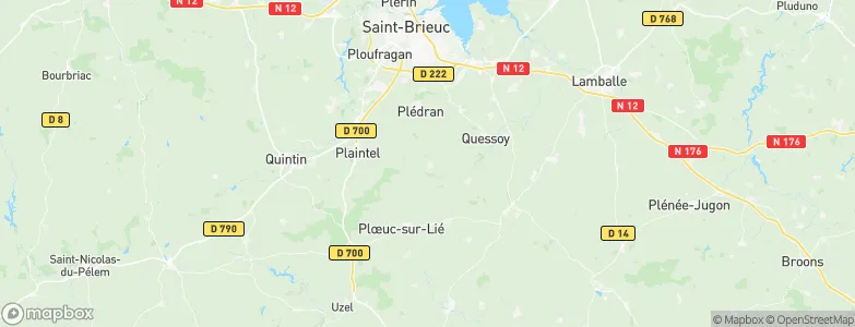 Saint-Carreuc, France Map