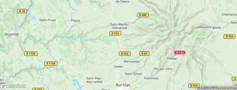 Saint-Cernin, France Map