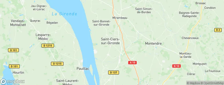 Saint-Ciers-sur-Gironde, France Map