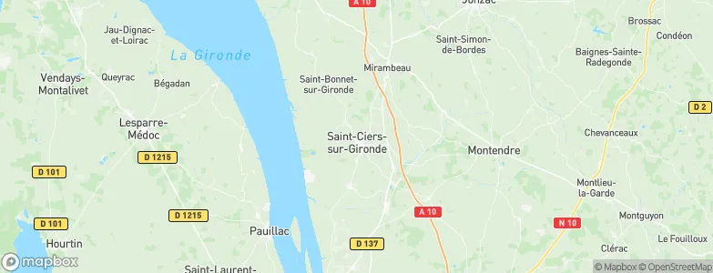Saint-Ciers-sur-Gironde, France Map