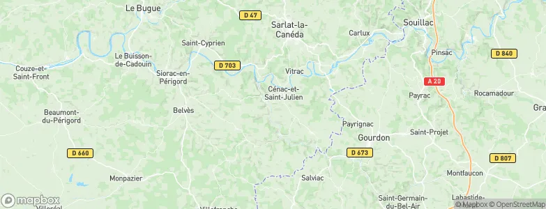 Saint-Cybranet, France Map