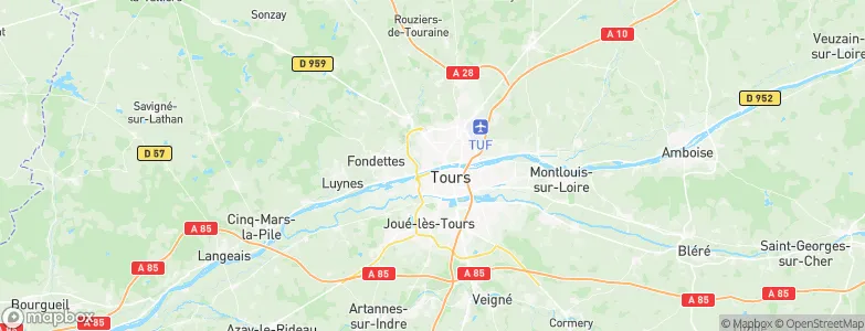 Saint-Cyr-sur-Loire, France Map