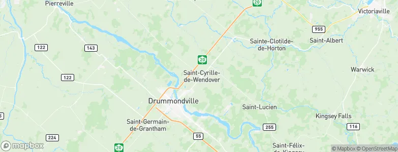 Saint-Cyrille-de-Wendover, Canada Map