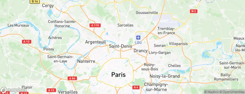 Saint-Denis, France Map