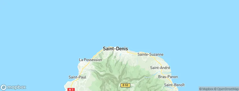 Saint-Denis, Réunion Map