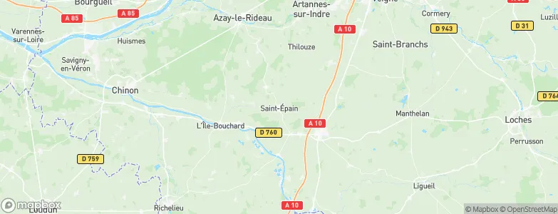Saint-Épain, France Map