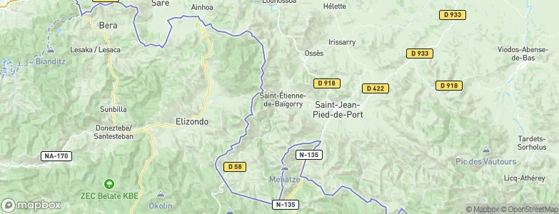 Saint-Étienne-de-Baïgorry, France Map
