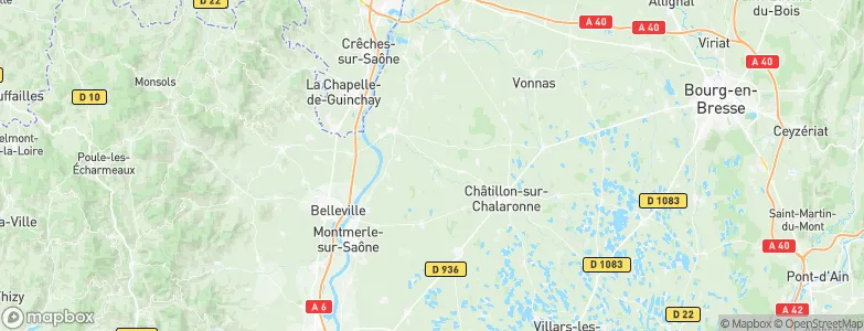 Saint-Étienne-sur-Chalaronne, France Map