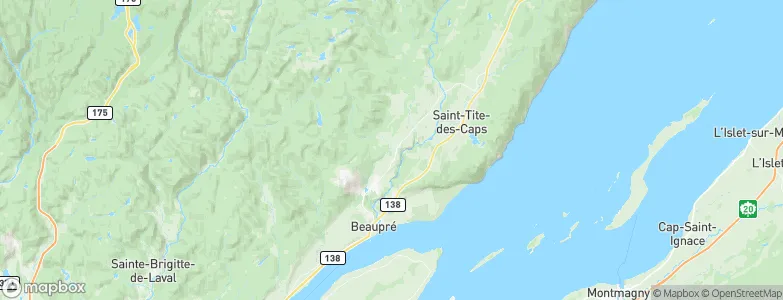 Saint-Ferréol-les-Neiges, Canada Map