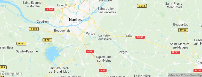 Saint-Fiacre-sur-Maine, France Map