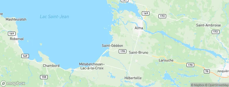Saint-Gédéon, Canada Map