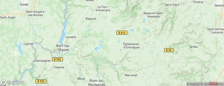 Saint-Genès-Champespe, France Map