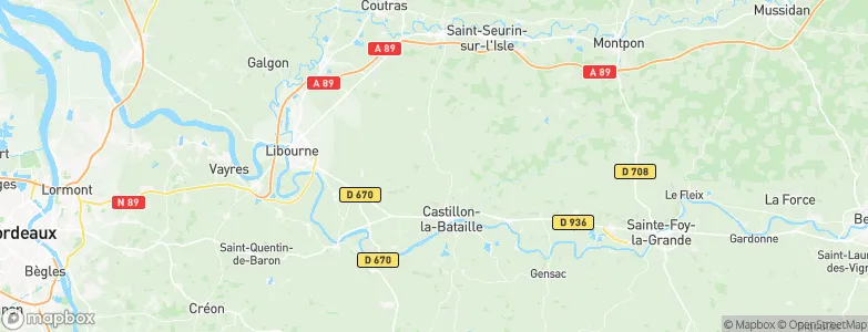 Saint-Genès-de-Castillon, France Map